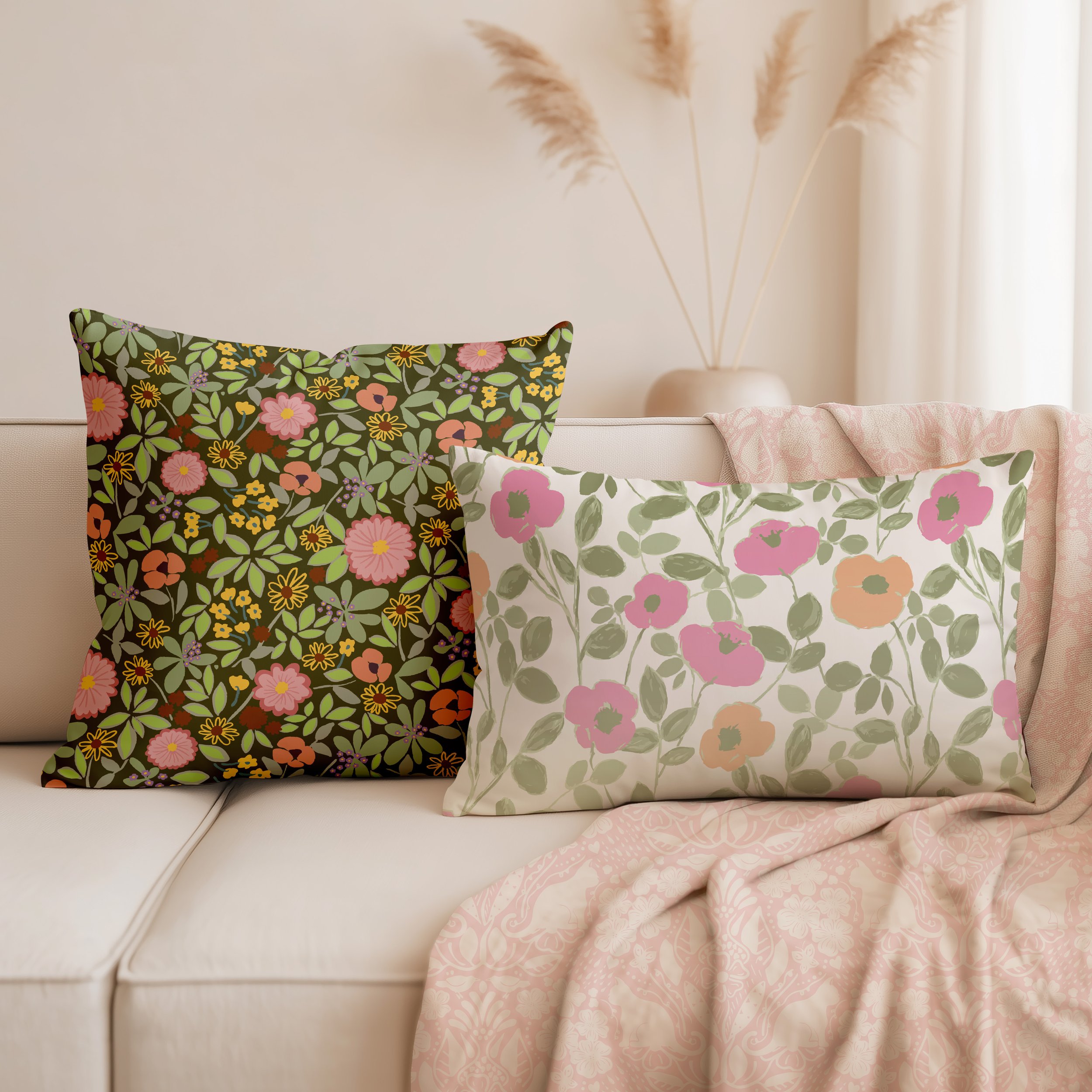 Wallflowers pillows.inkandsun.jpg