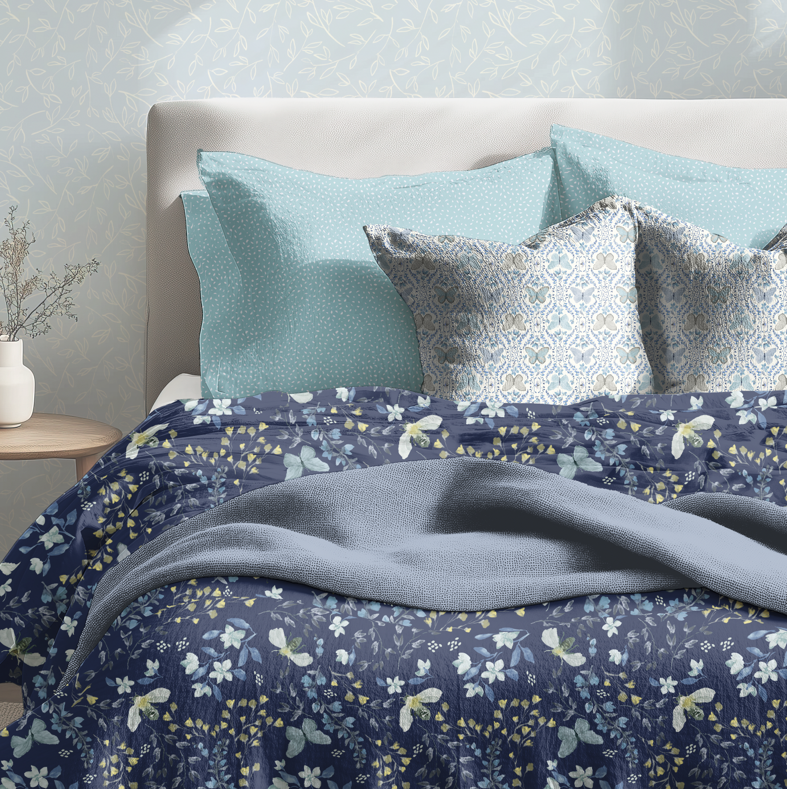 Butterfly Trellius collection bedding.inkandsun.png