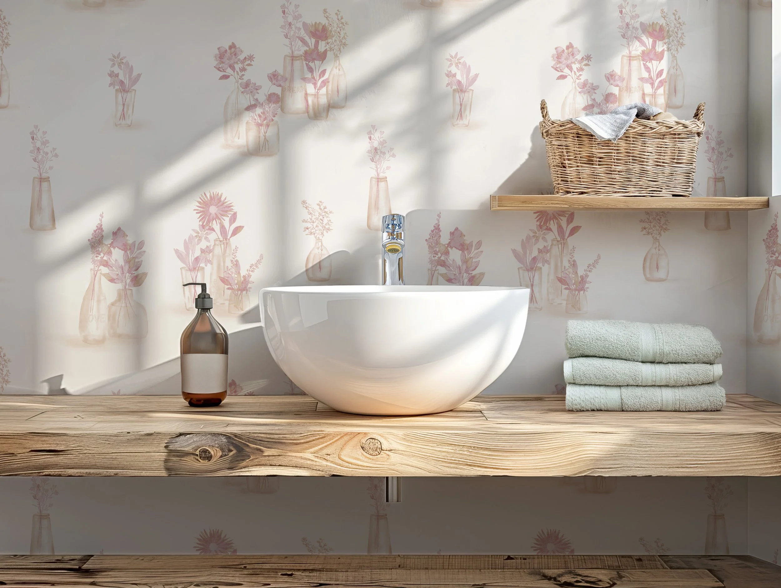 wildflower vases pink Wallpaper.inkandsun.jpg