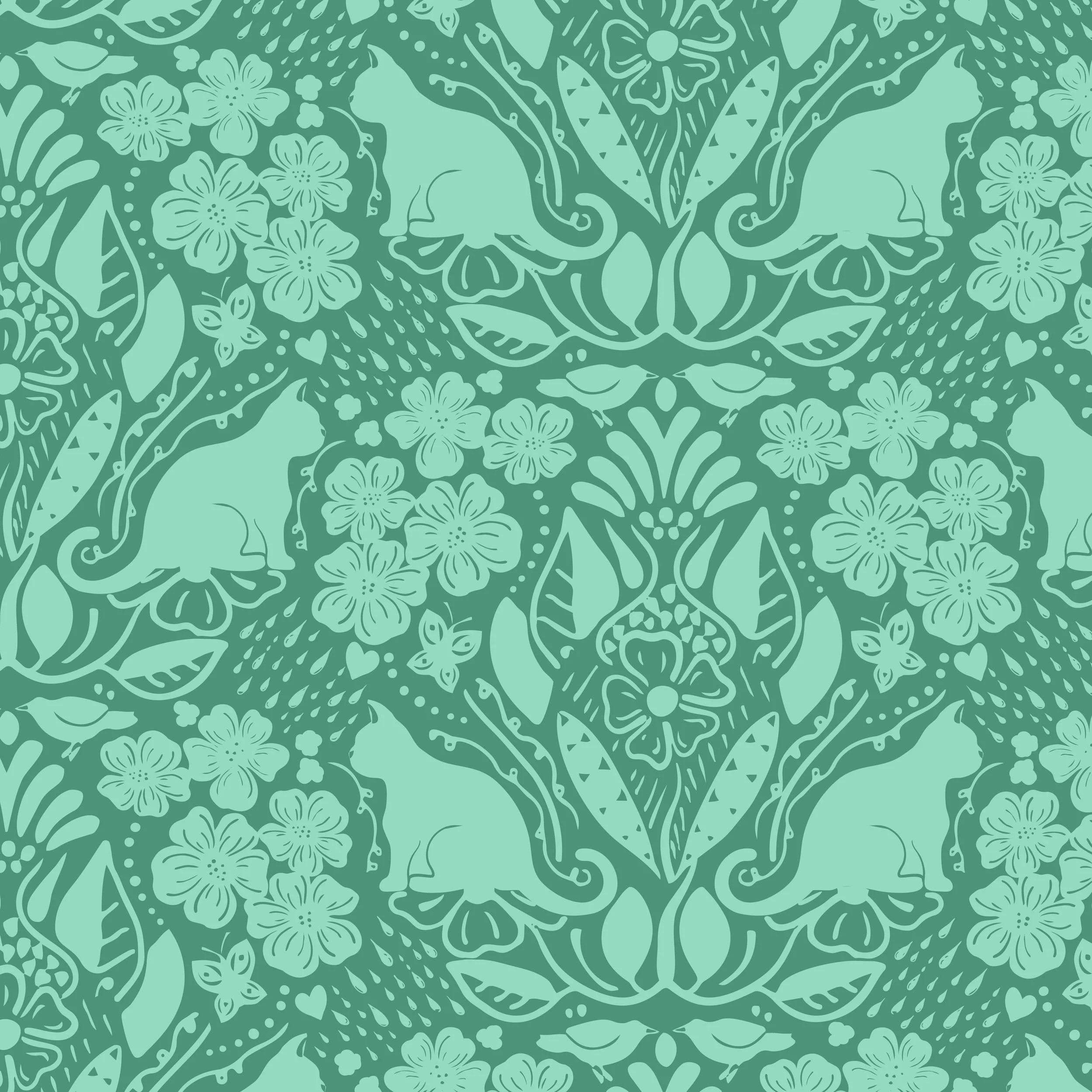 Cat in the garden.moss.inkandsun.jpg