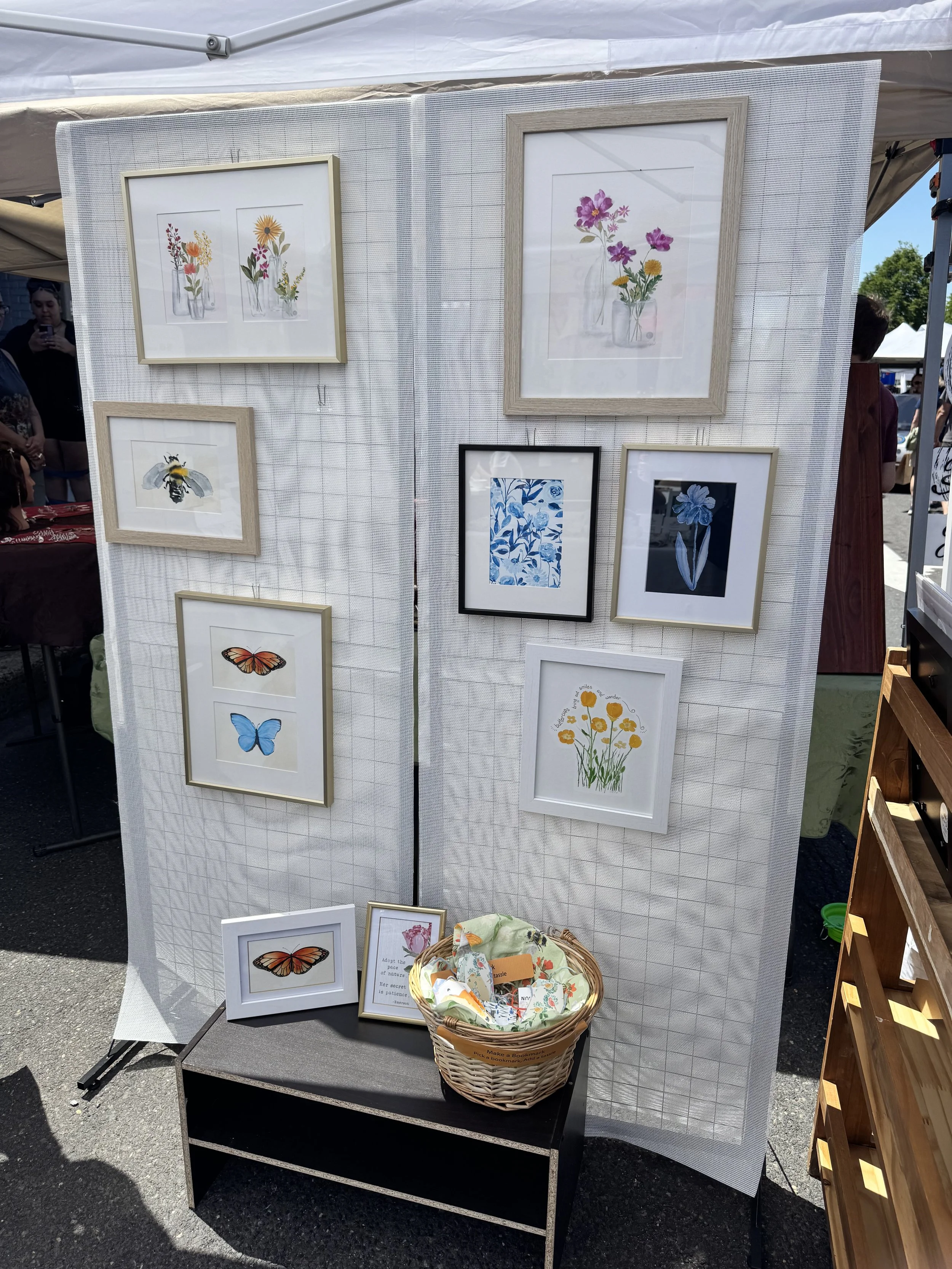 image of art print display.Ink+Sun