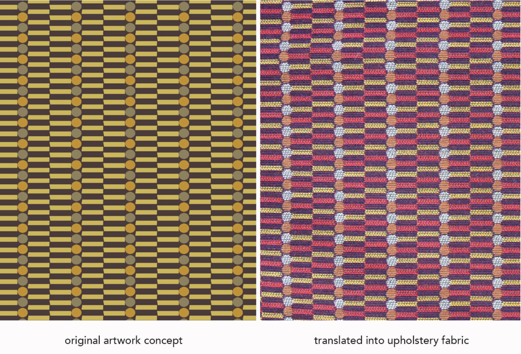 Boulevard pattern, woven colorway, by Janet Hild Design