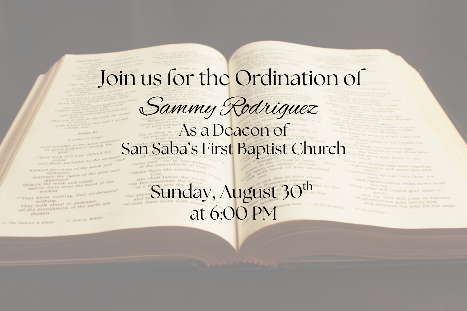 Ordination of Sammy Rodriguez