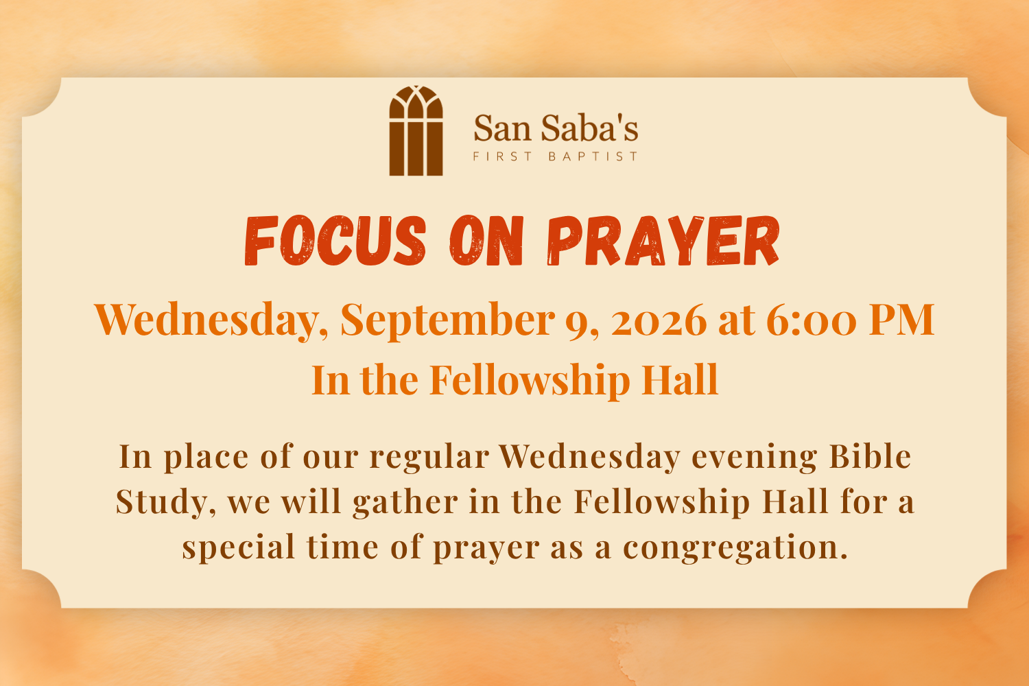 Focus on Prayer