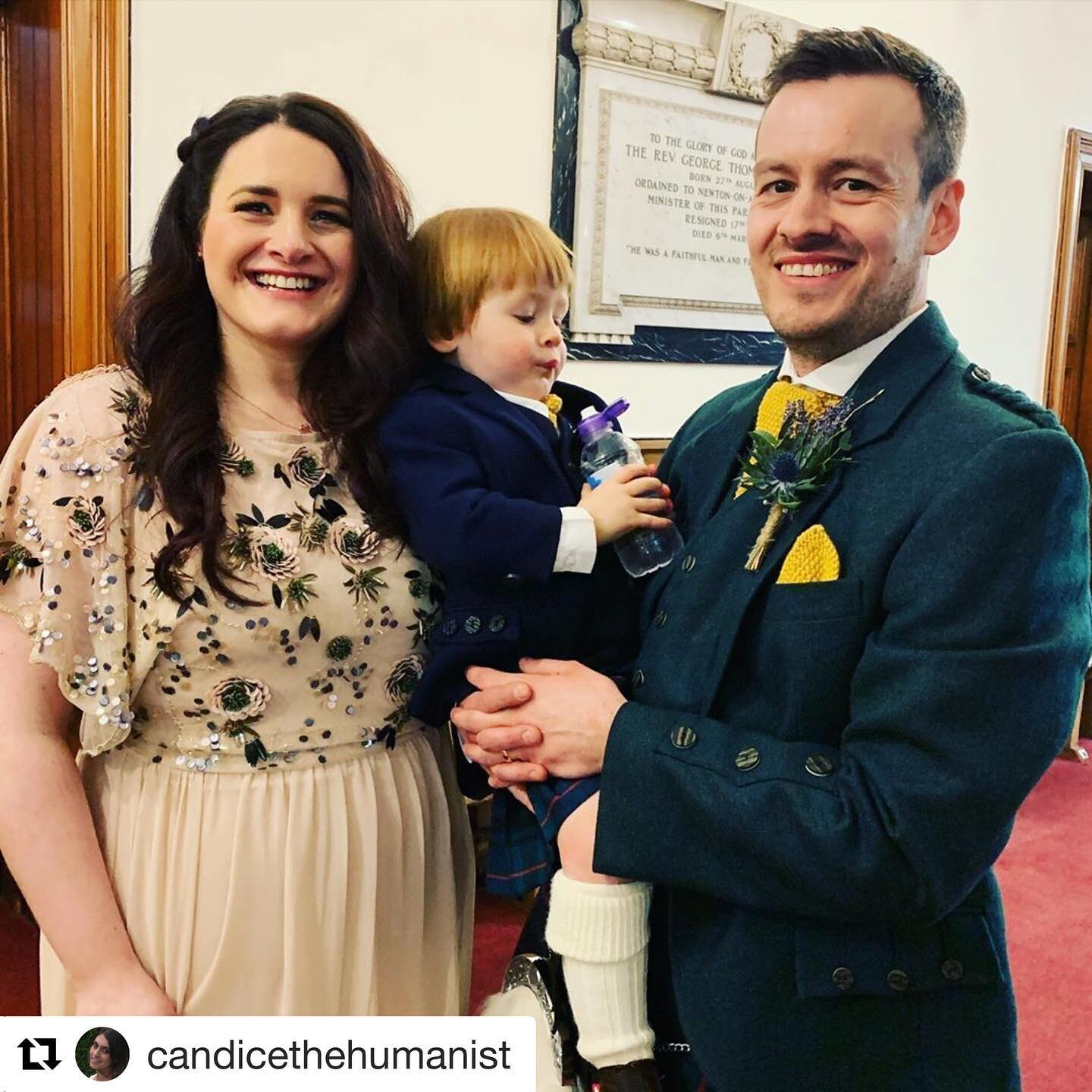 Congratulations folks 🥳🥰🙌#Repost @candicethehumanist with @get_repost
・・・
This lovely lot were all stars of the most joyful show yesterday.⁣
⁣
We cheered big time for a new Mr &amp; Mrs and a formally named Master. Suzie &amp; Kevin&rsquo;s weddin