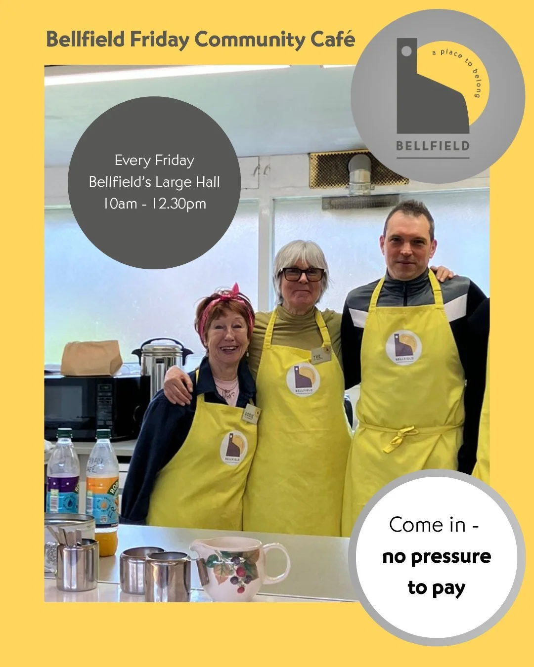 Come in, our cafe is here for everyone.

We&rsquo;re a pay-what-you-can caf&eacute;.

You are welcome, whether you&rsquo;re able to give or not.

If you&rsquo;re able to contribute, it helps keep this space open and welcoming for the whole community.