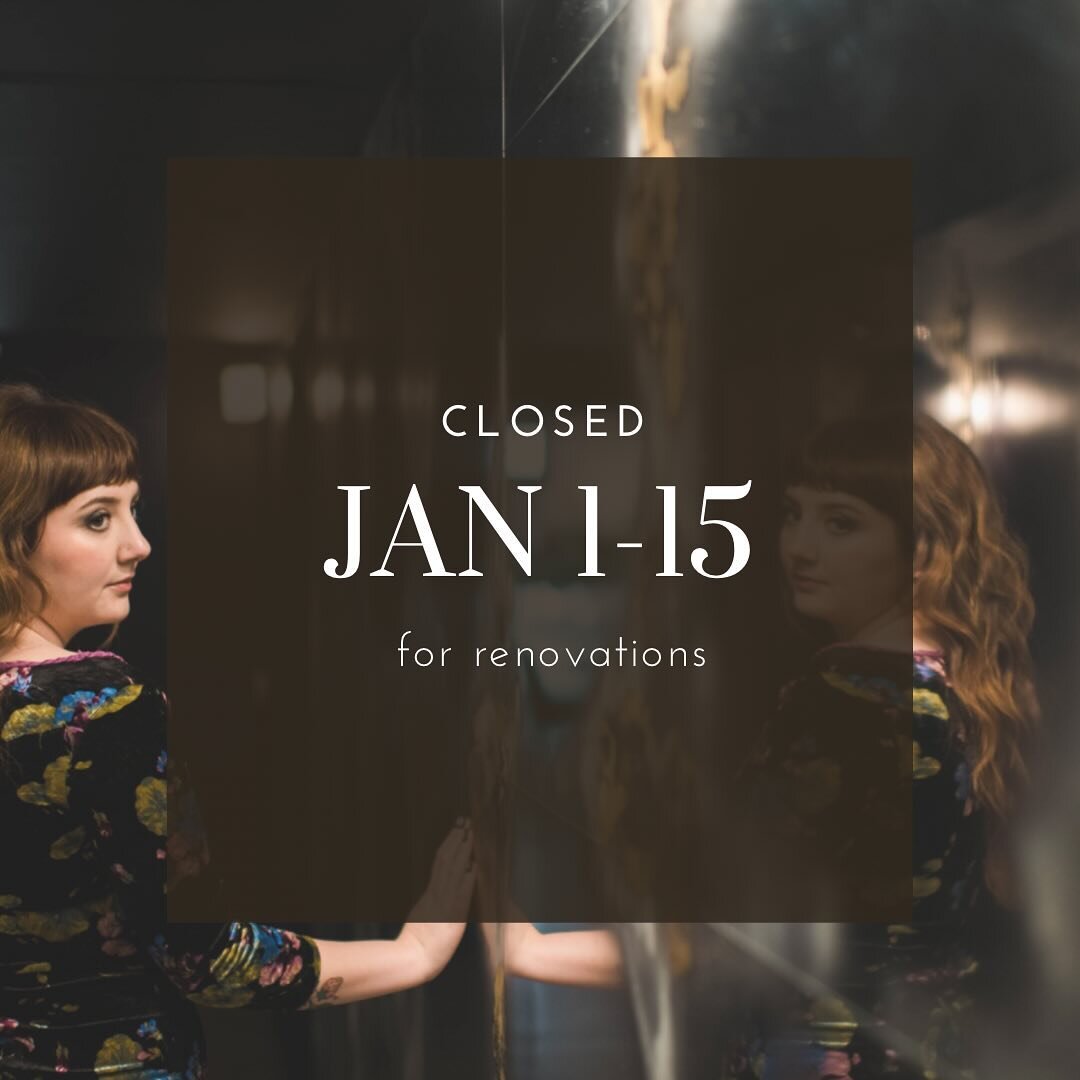 The salon will be closed for the first two weeks of January for renovations 🛠️ See yinz in the new year with a swanky new shampoo area 🧖🏼&zwj;♀️