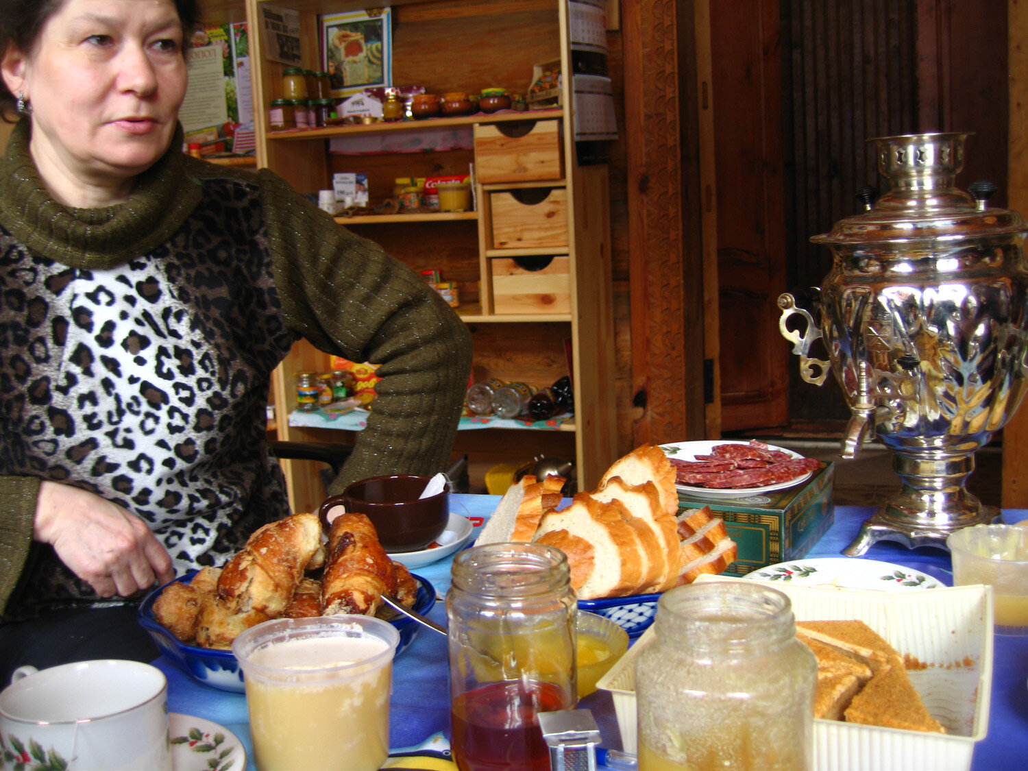 Yulia and afternoon tea and honey, russian style.jpg