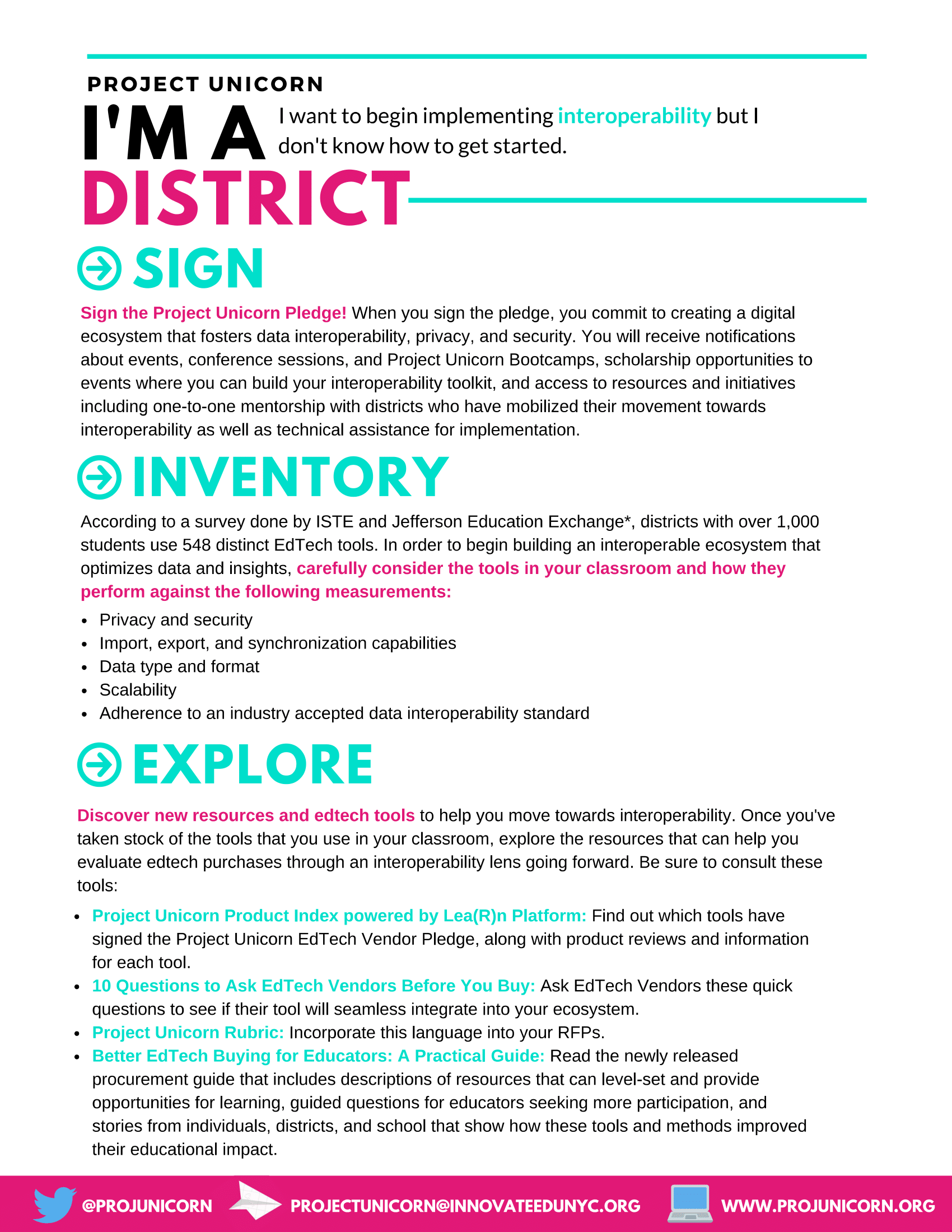 I'm a District: Where do I Start? — Project Unicorn
