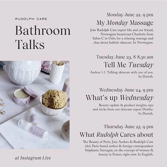 Stor dag i morgen 💜 åpning av Studio C kl 10, og livesending med @rudolphcare kl 21. 🌸 Jeg skal vise nydelige @idanikko mine beste tips for en avslappende og stressreduserende ansiktsmassasje også skal vi snakke litt om helhetlig hudple