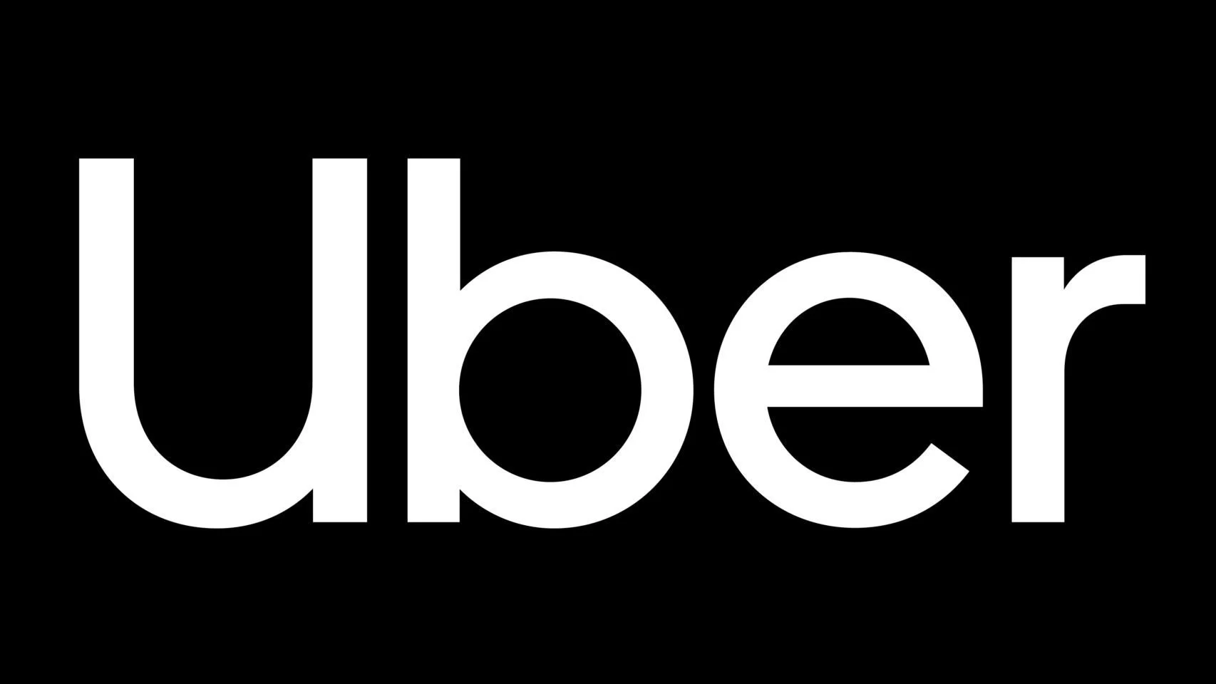 Uber logo with white text on a black background