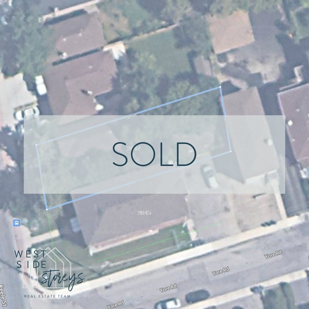 Congratulations to our wonderful client on the sale of 2047 Keele Street!  An amazing opportunity for the buyer to build the home of their dreams close to the new Eglinton Crosstown LRT, shopping, schools &amp; parks - we can't wait to see what they 