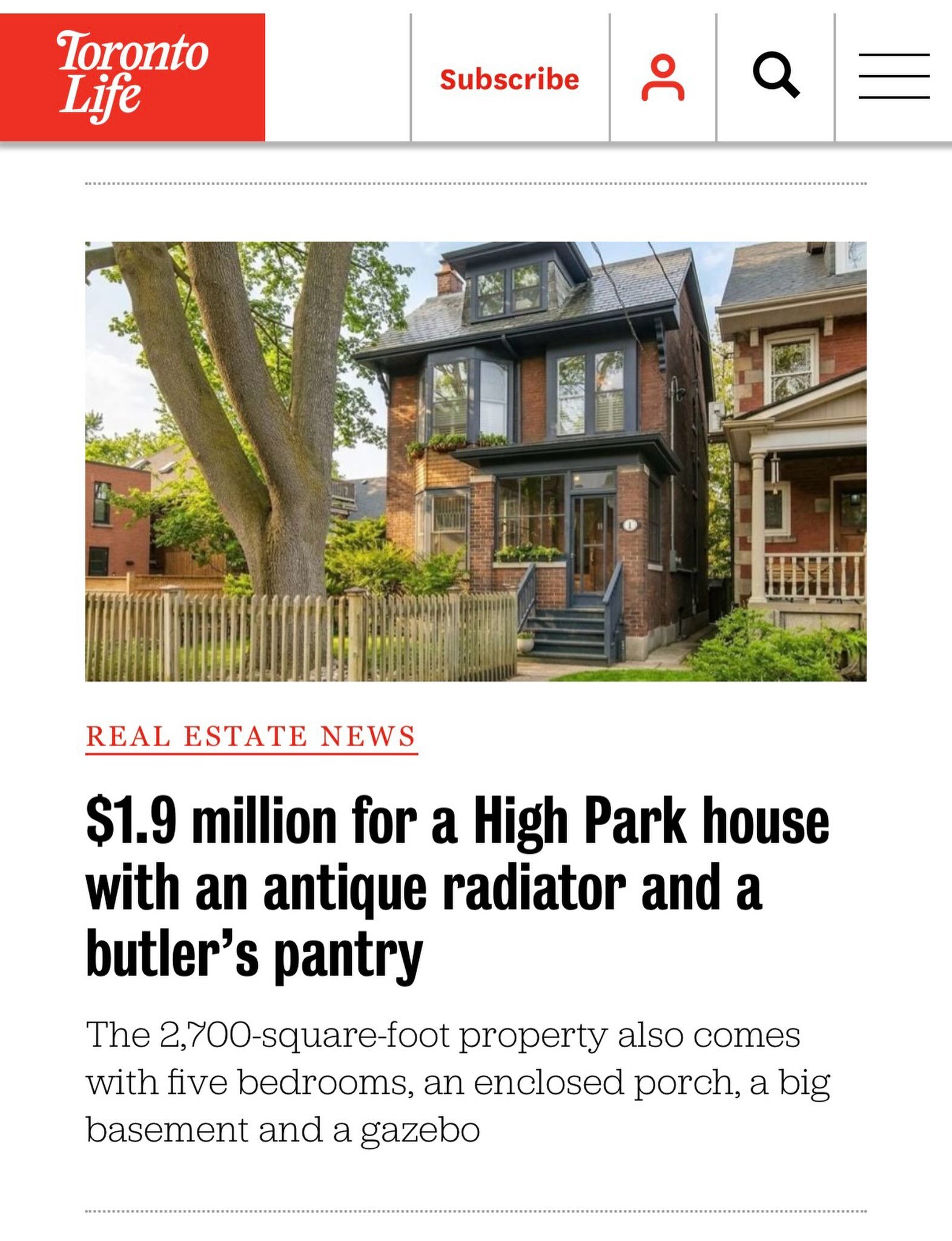 Our gorgeous High Park/Roncesvalles listing at 1 Algonquin Avenue was Toronto Life&rsquo;s house of the week!  Click on the link in bio to read all about this absolutely charming home in one of Toronto&rsquo;s most desirable neighbourhoods 🏡 

#toro