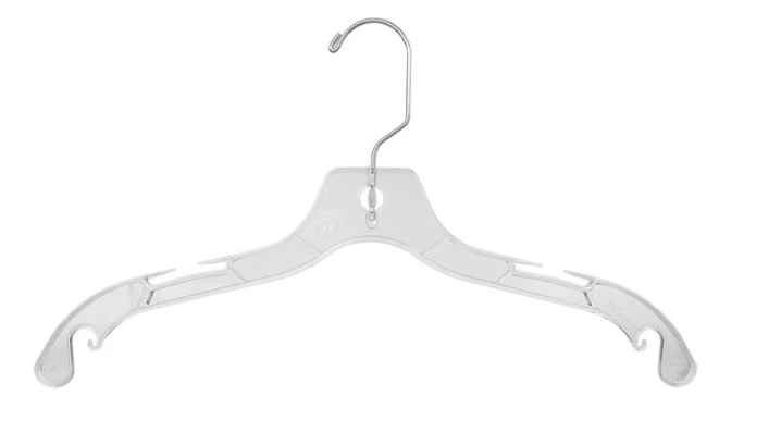 Used 17" Clear plastic hangers