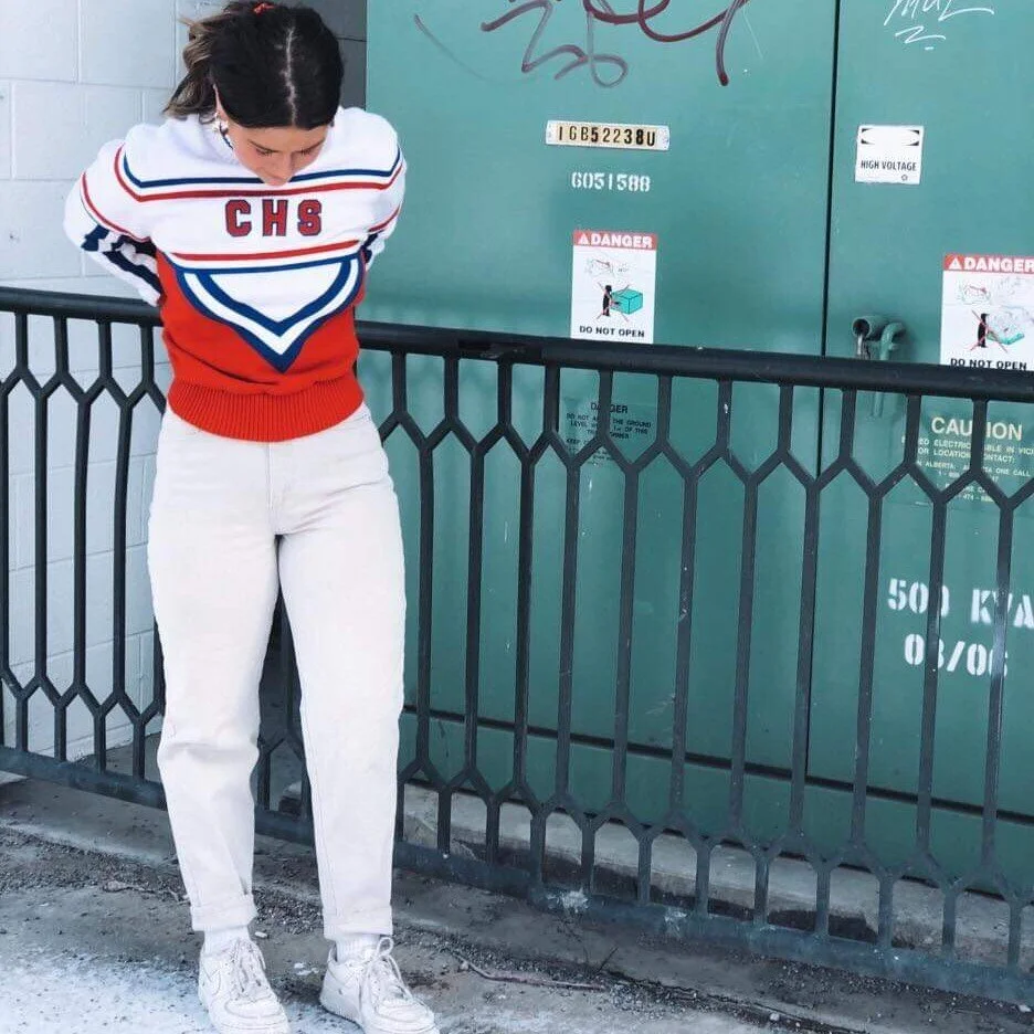 cheerleader sweater