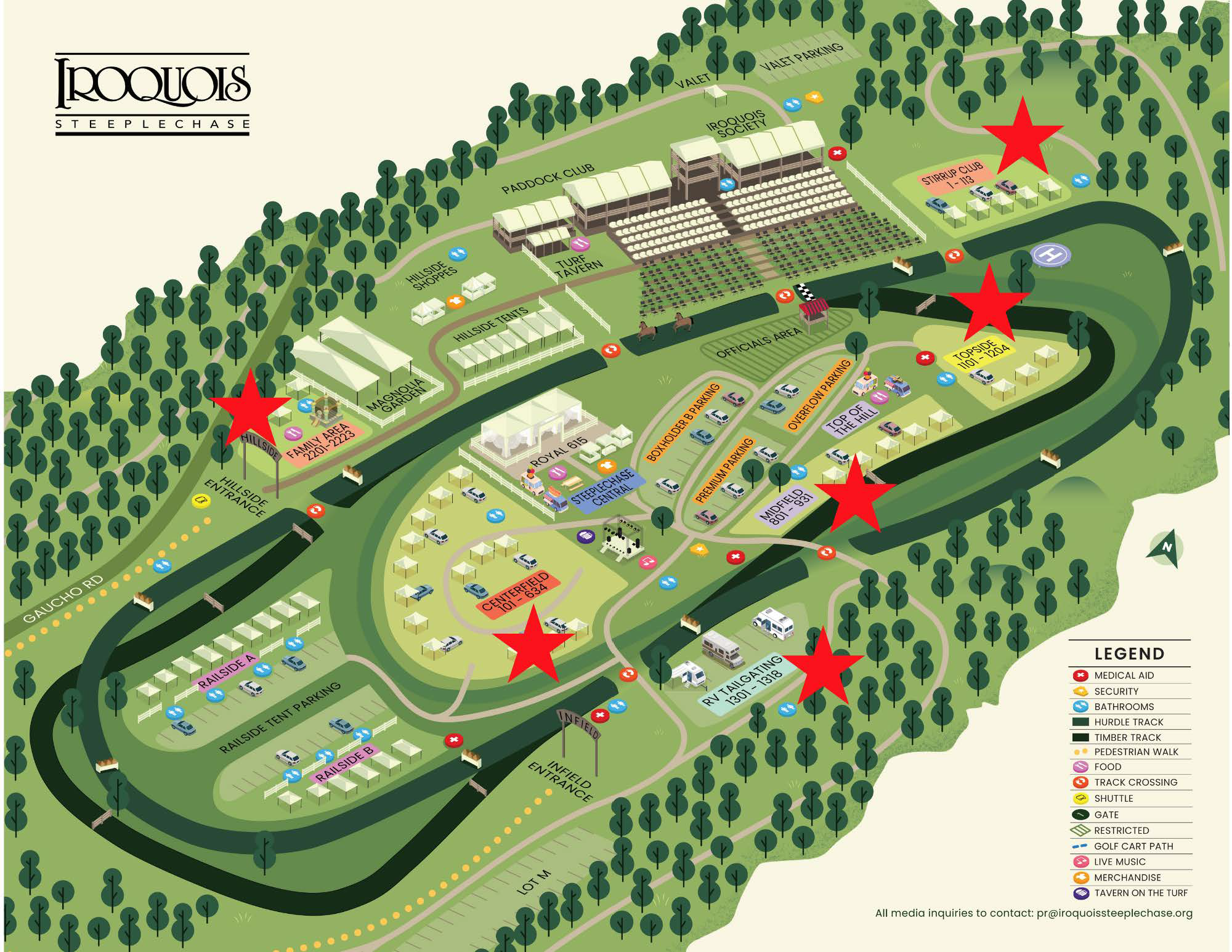 Iroquois Steeplechase Tailgating Map