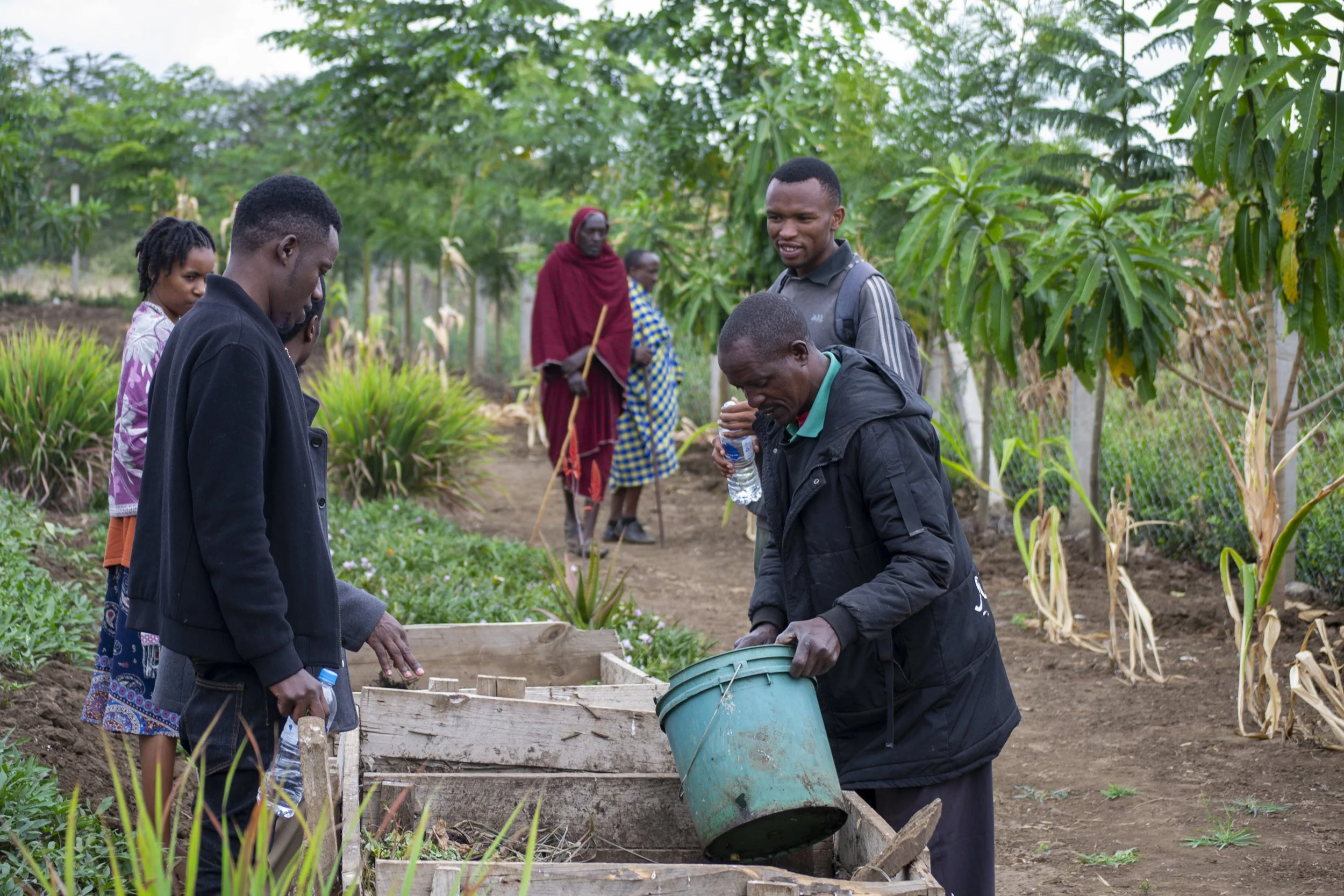 Demonstrating sustainable agriculture practices at our training facility.
