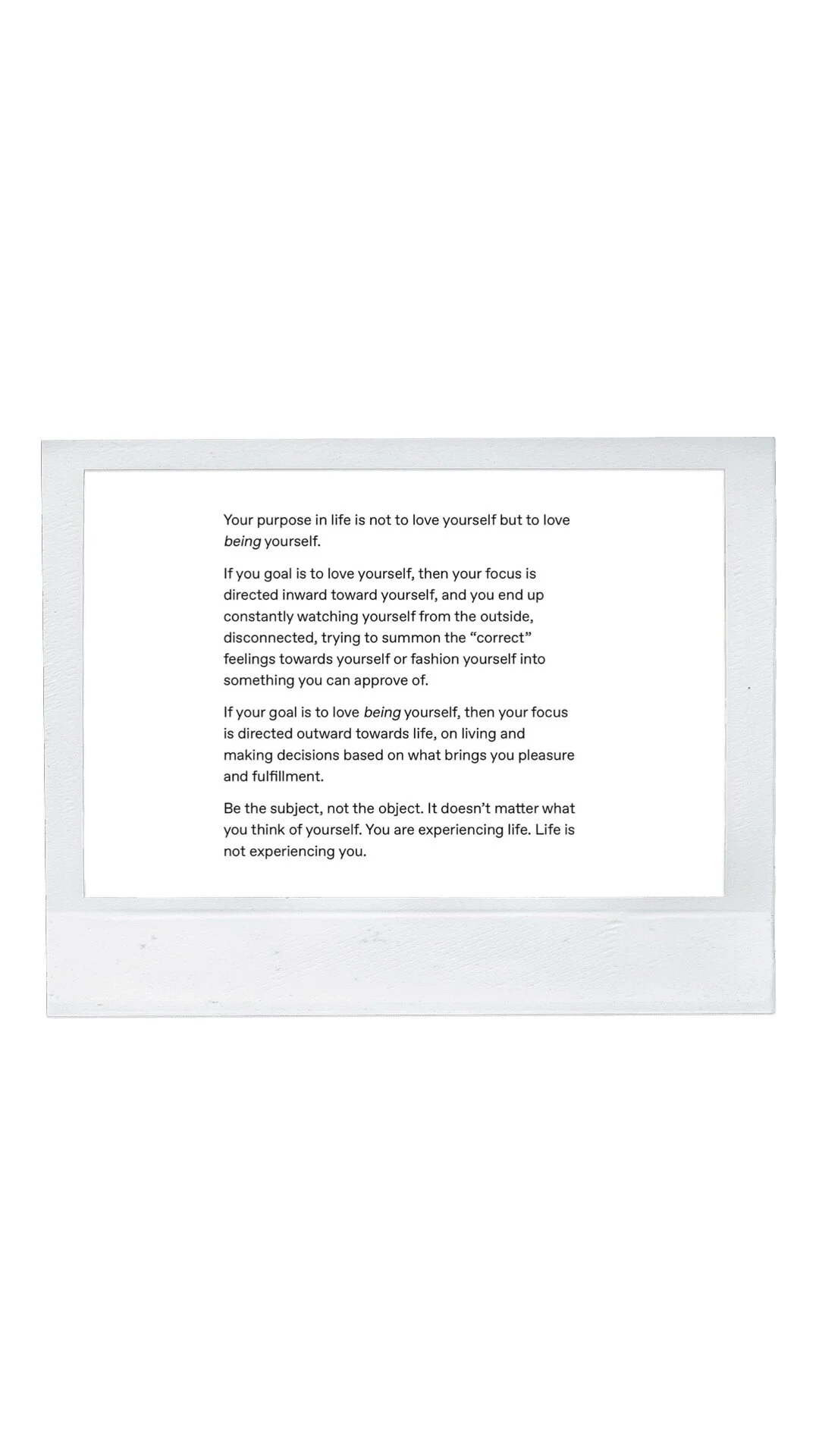 thoughts on self love