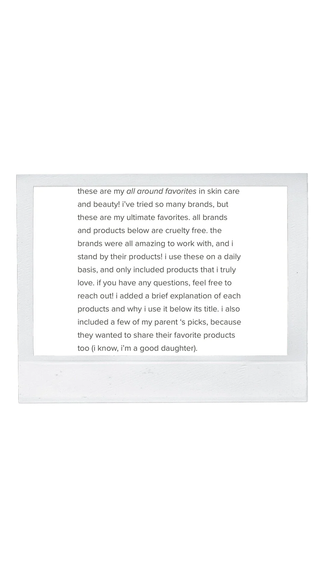 all around favorites