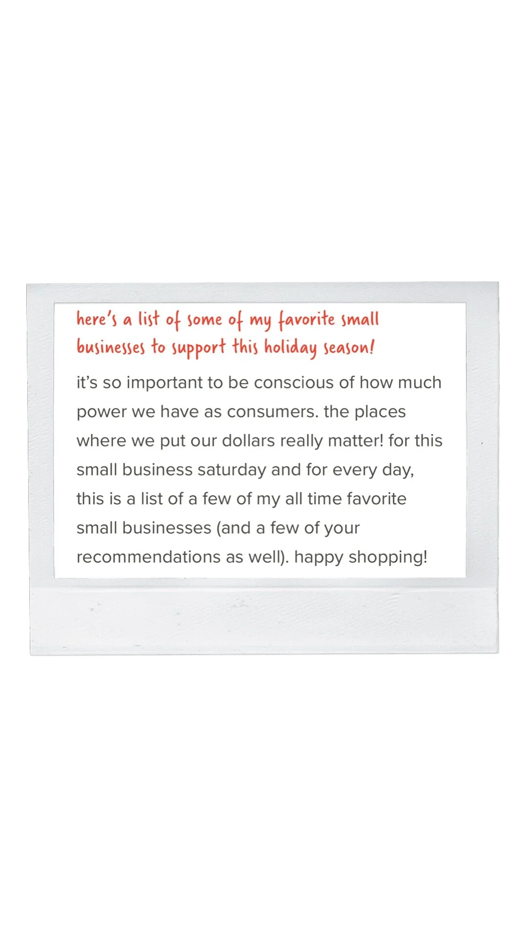 small businesses to support