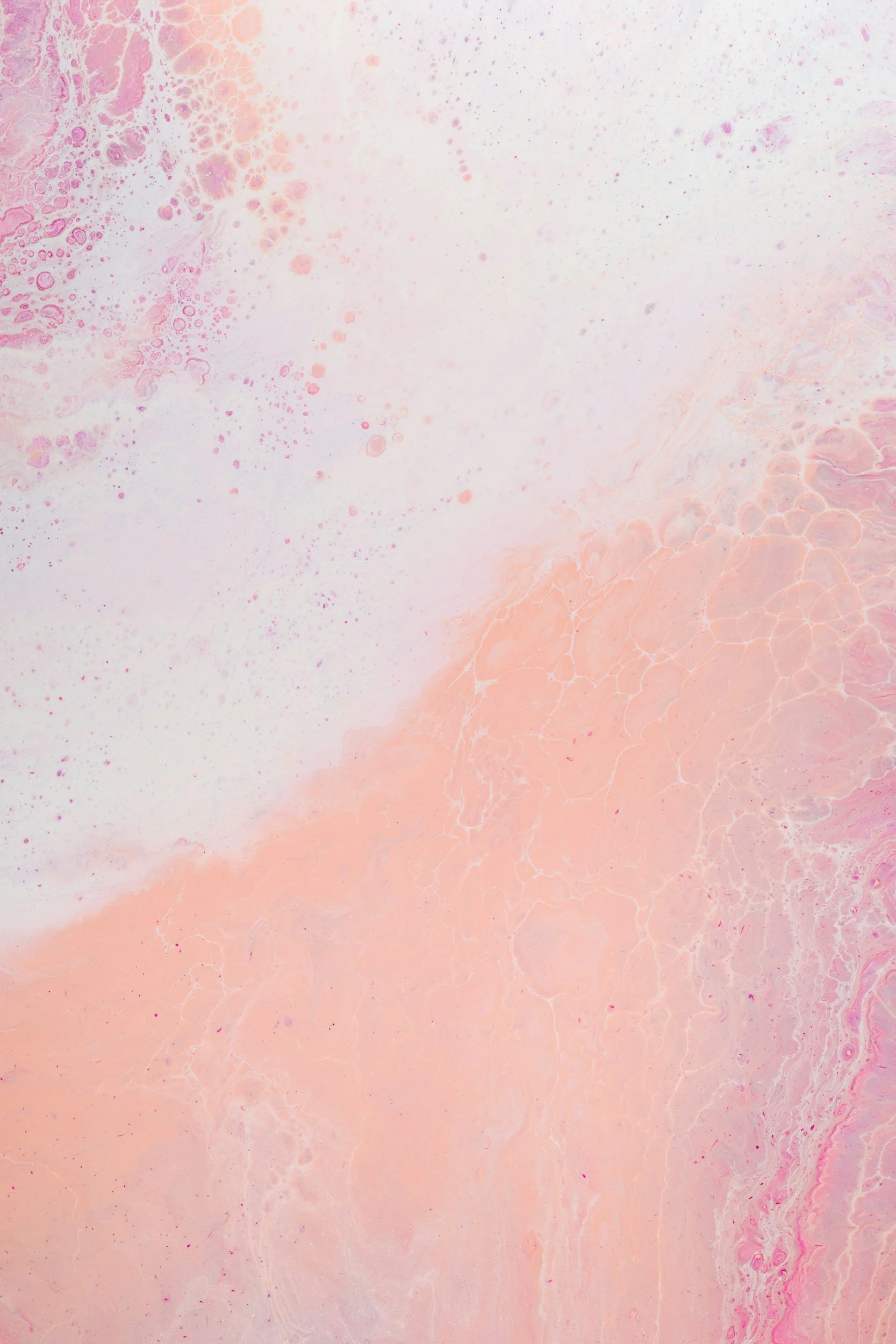 Soft pink, coral and white abstract water color