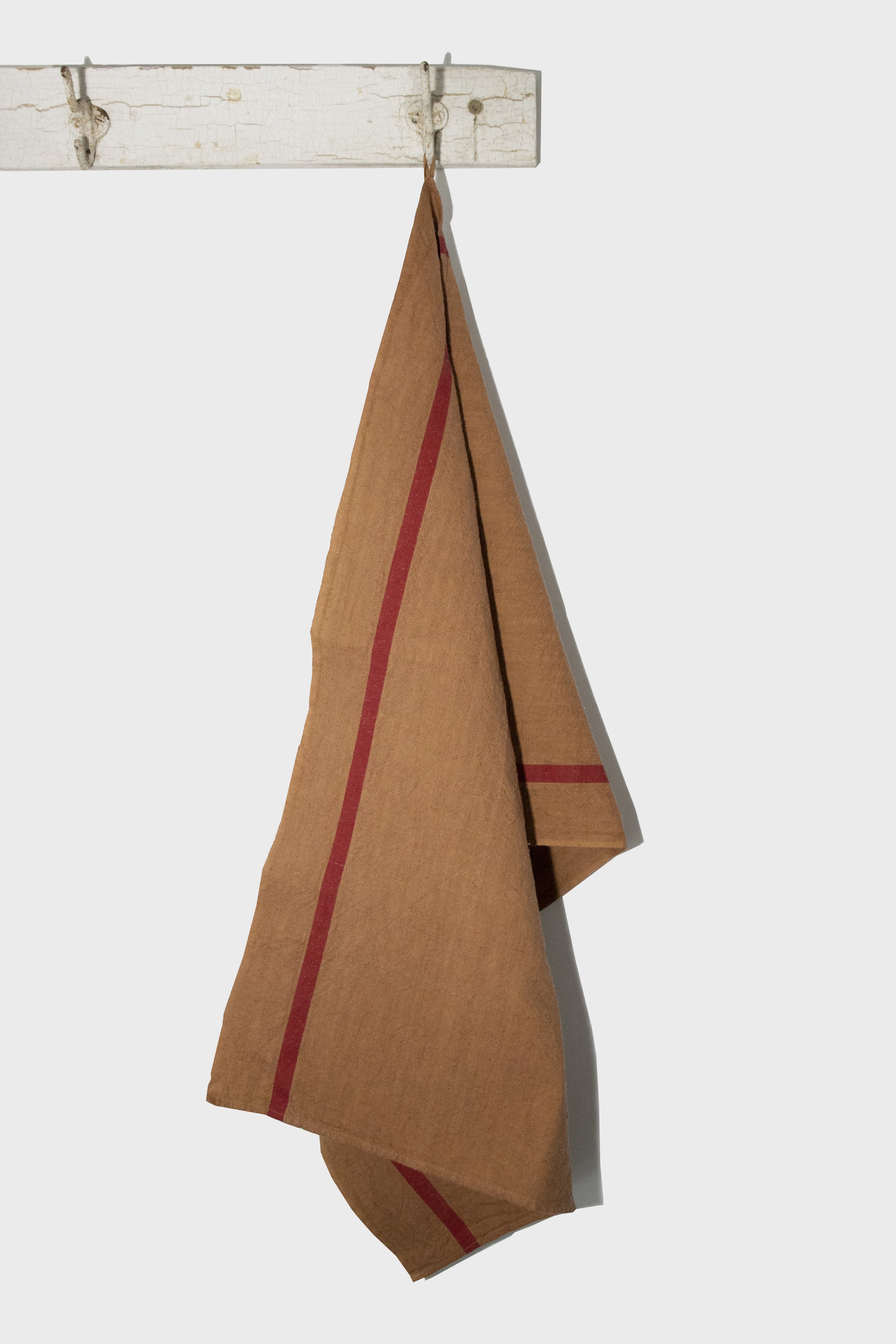 Vintage European Tea Towel - Terracotta