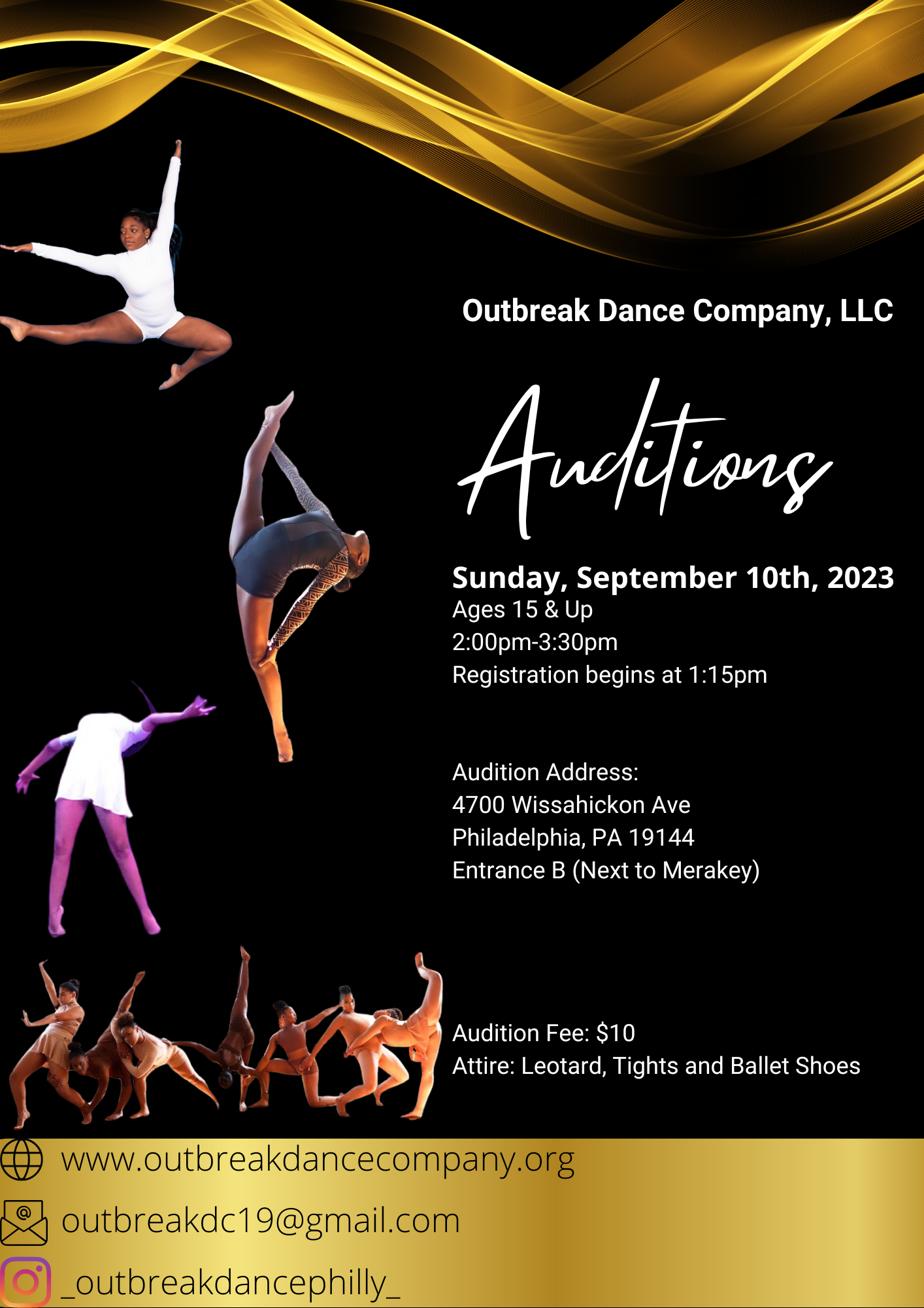 OUTBREAK DANCE COMPANY AUDITIONS