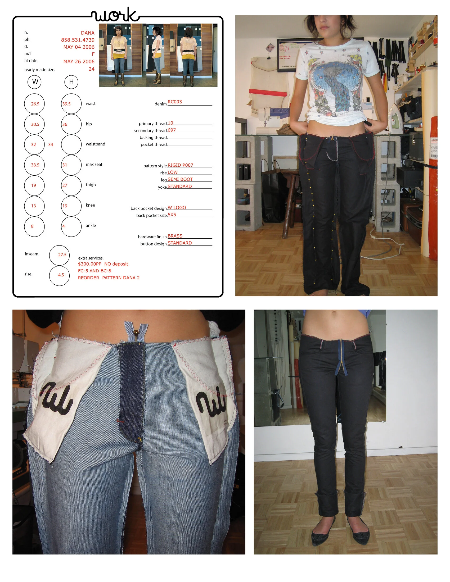 work custom jeans