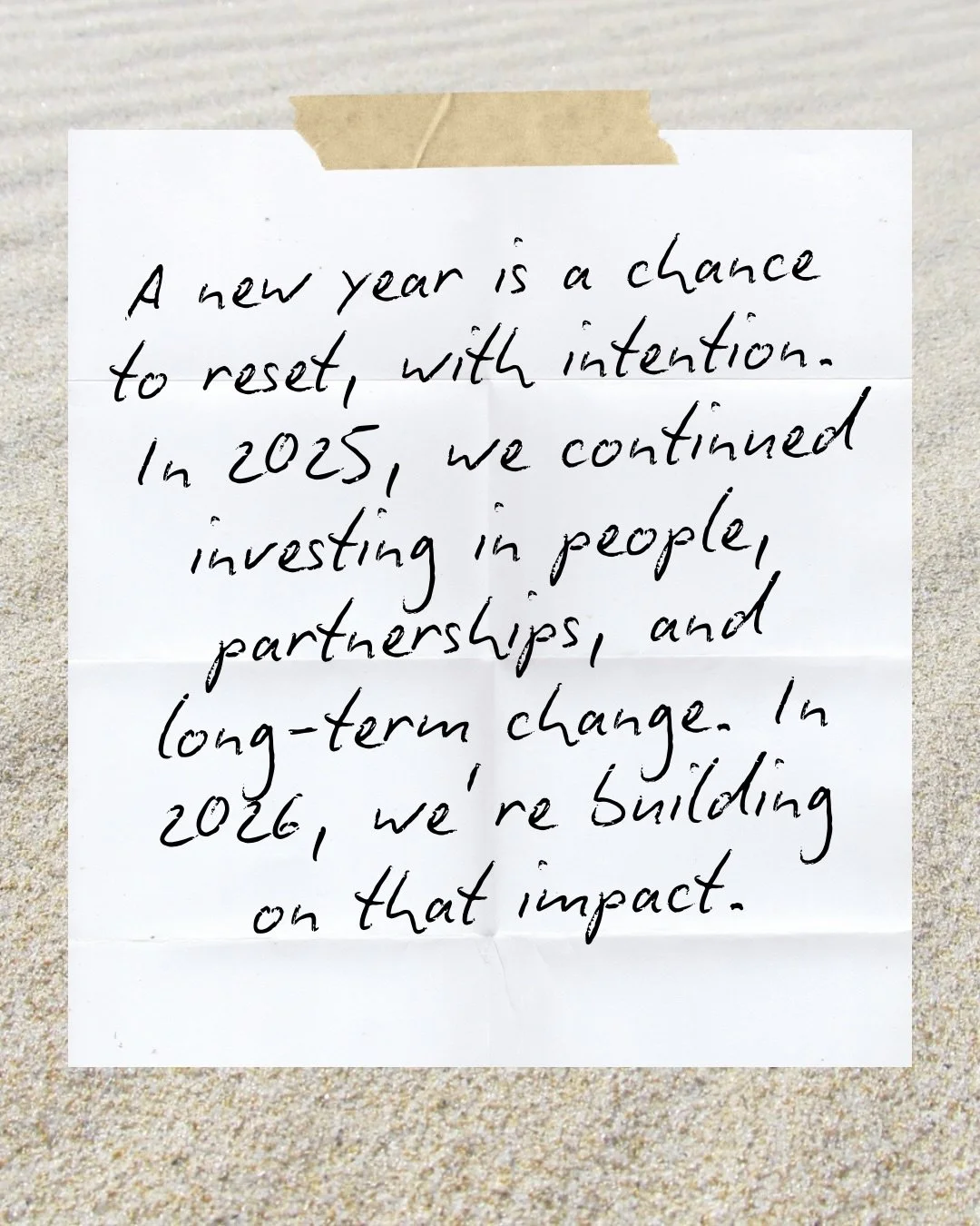 Hello, 2026 ✨
Behind every program we support is a relationship, a conversation, and a shared belief in long-term change.
We&rsquo;ll be sharing more of that story this month. Come along with us.