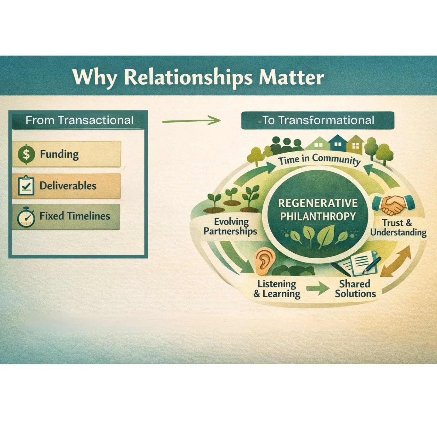 We often talk about funding.
But real impact is shaped long before a grant is awarded.
🌿It&rsquo;s shaped in conversations.
🌿In time spent on the ground.
🌿In showing up without an agenda.

When we spend more time in the community, we see things di