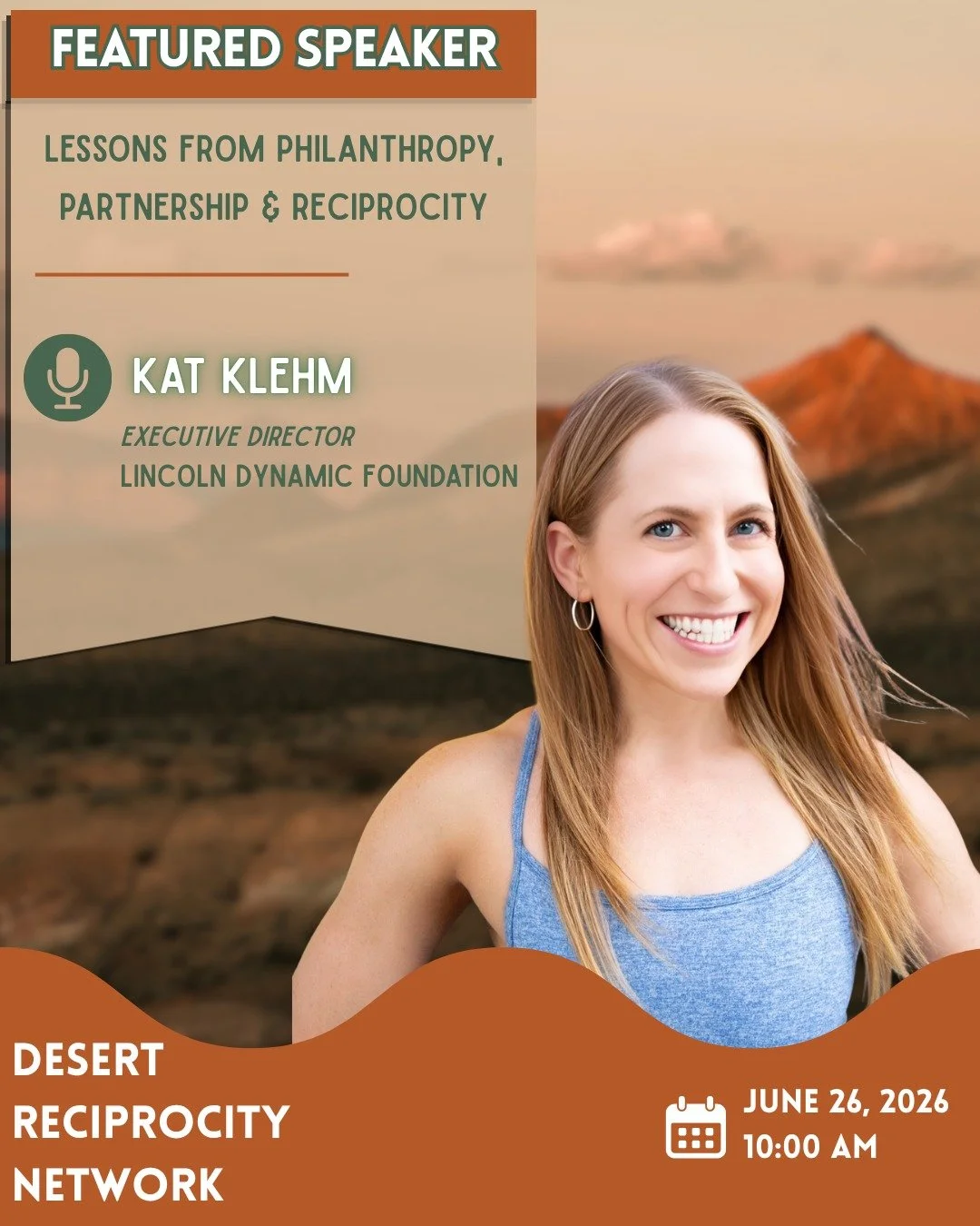 What happens when organizations come together to share knowledge, resources, and ideas?

Join the Desert Reciprocity Network on June 26 for a collaborative gathering designed to strengthen relationships, improve communication, and build a more resili