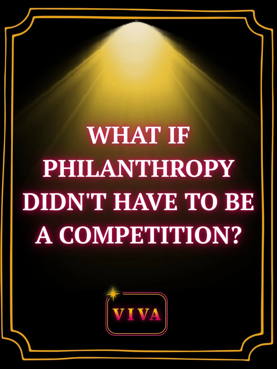 What if philanthropy didn&rsquo;t have to be a competition?
Too often, nonprofits are working toward meaningful change while also competing for the same limited resources.

VIVA was created to imagine something different.
A room where collaboration r
