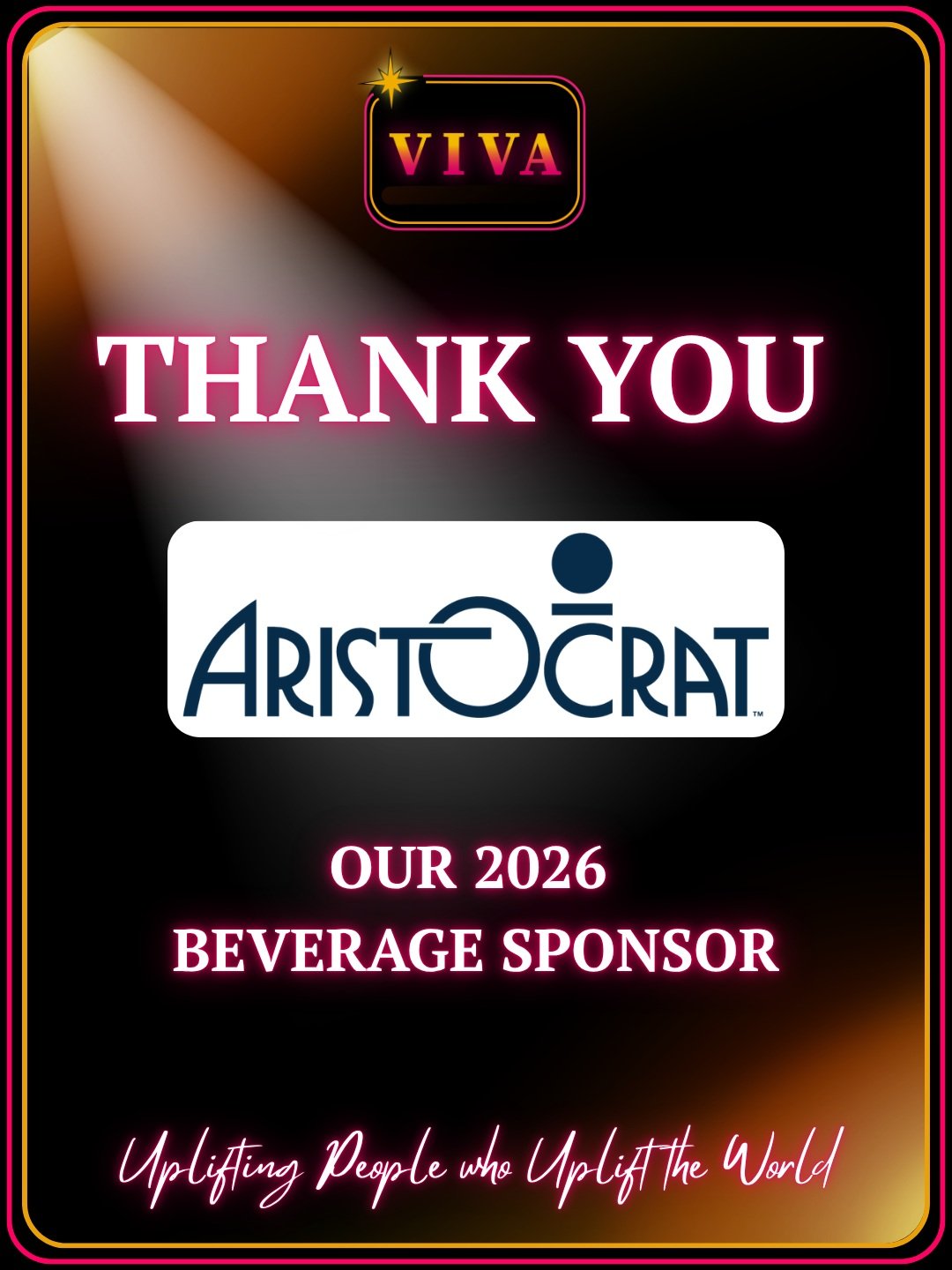 Let&rsquo;s raise a glass. 🥂

We&rsquo;re grateful to Aristocrat for helping bring people together as the Beverage Sponsor of VIVA 2026 💖

Aristocrat has a long-standing commitment to giving back to the communities where its people live, work and d