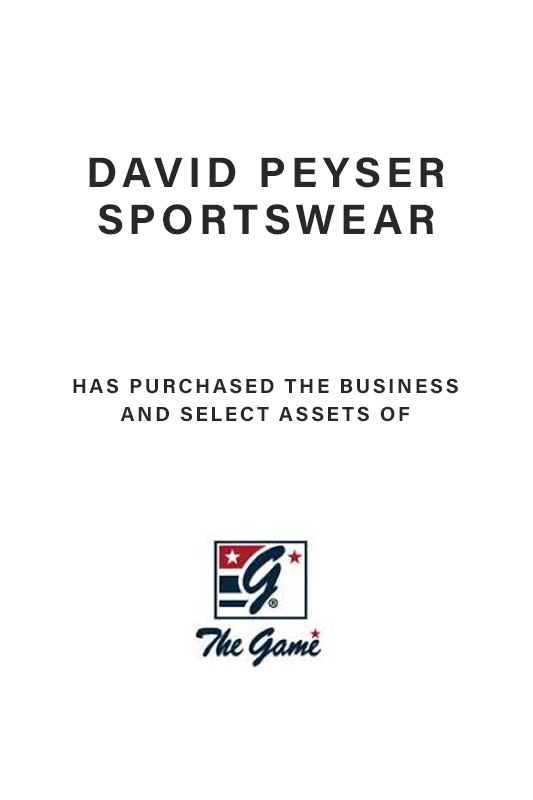 Exclusive strategic advisor to David Peyser Sportswear