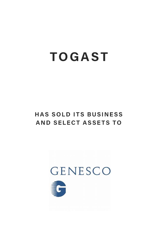 Exclusive Financial Advisor to Togast LLC