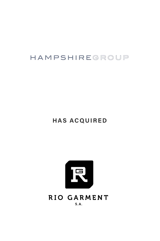 Exclusive Financial Advisor to Hampshire Group