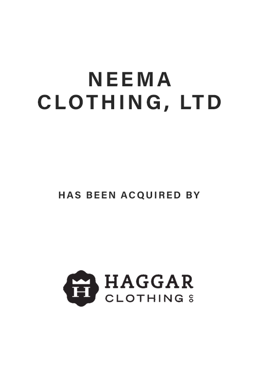Initiated Transaction, Exclusive Advisor to Neema Clothing Ltd.