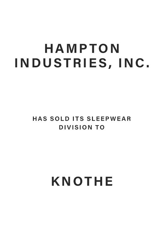 Strategic Advisor to Hampton Industries, Inc.