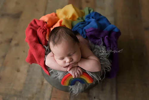 Rainbow Baby Wrap Set - 6 separate pieces 