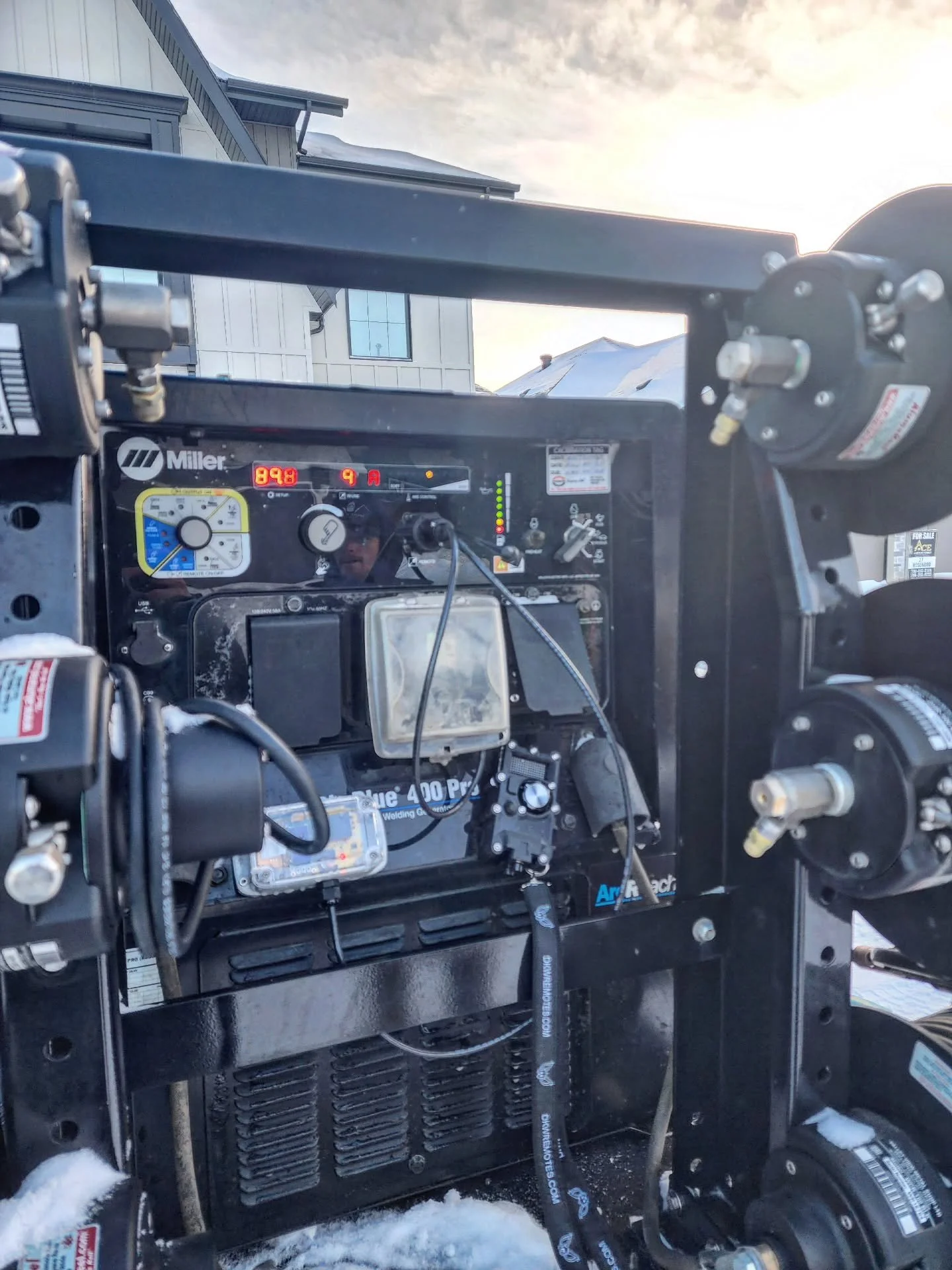 Customer came by on this cold day to have me check his calibration 😊