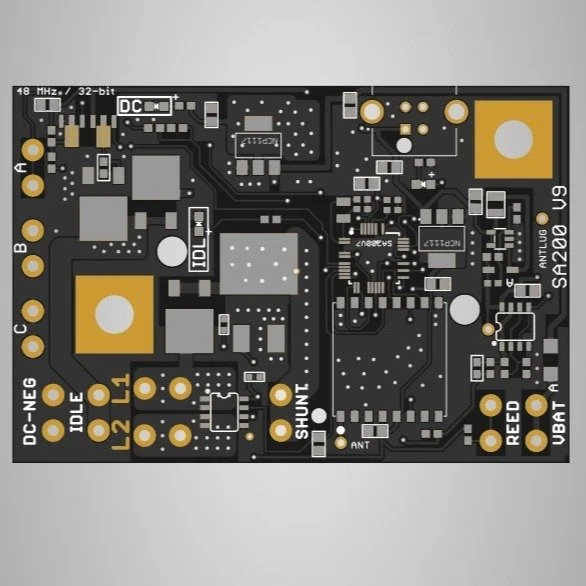 Finished modernizing this weekend the SA200 EvoxIdle board to the ghost line criteria. Originally a 2021 design, I updated several aspects of the board using the improvements made on the RHEOX model and added the its and bits to make it part of the g