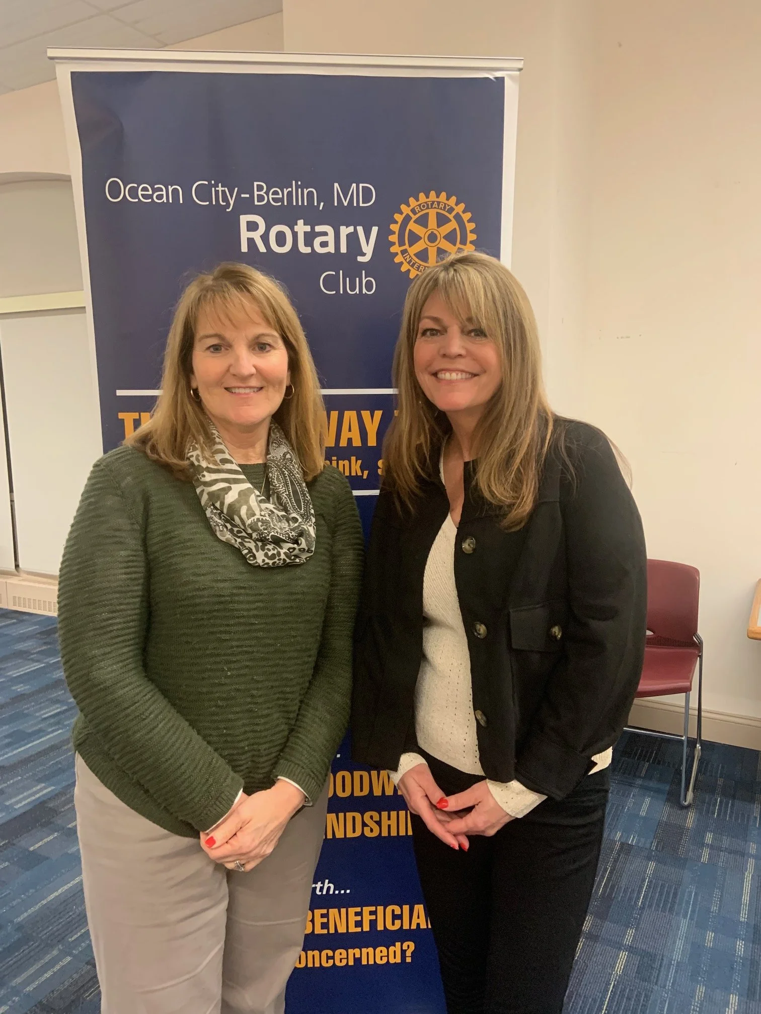  The Ocean City - Berlin Rotary Club recently installed their newest member - Melissa Lentz. Pictured (l to r) Gina Shaffer, Melissa's sponsor and Melissa Lentz.&nbsp; 