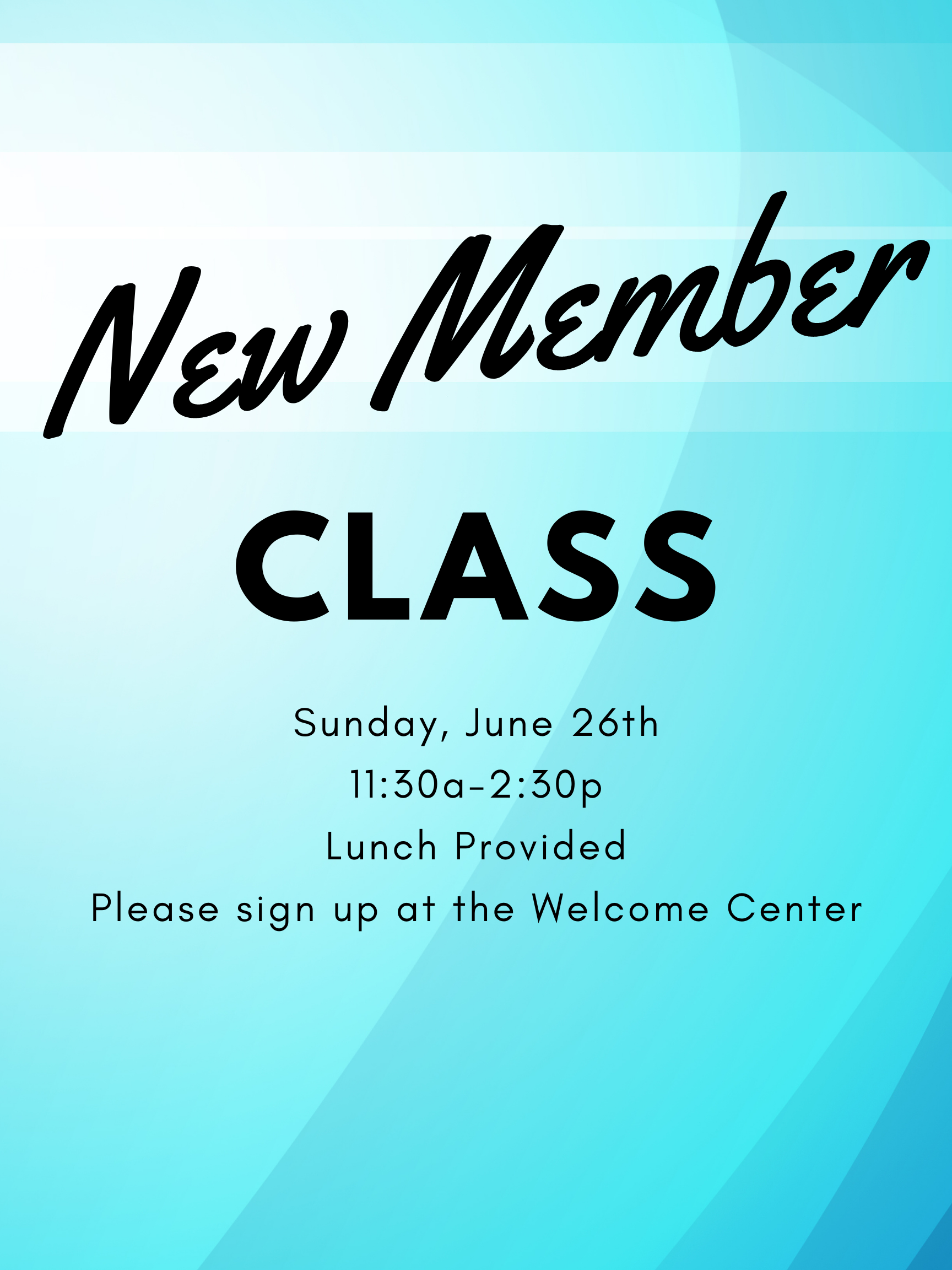 New Member Class