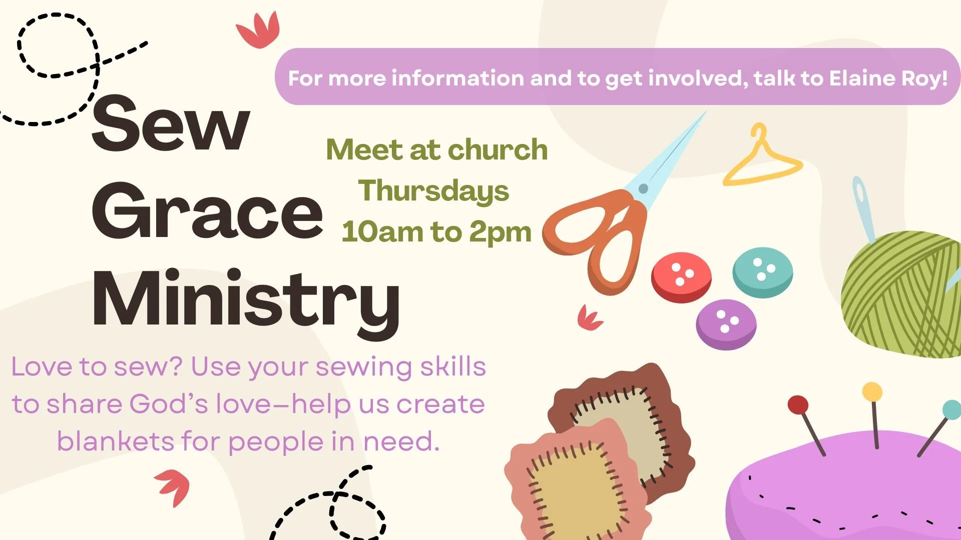 Sew Grace Ministry - Sewing Day