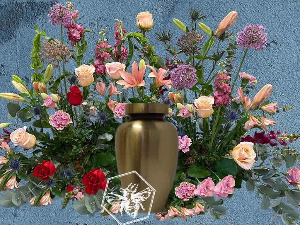 Memorial Urn Floral Circle