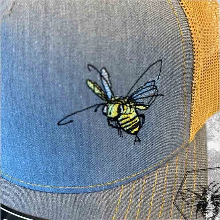 Bees trucker hat View 2.jpg