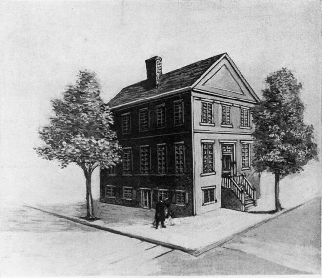 Engraving of the Brooklyn Apprentice’s Library, circa 1825. Courtesy of the Brooklyn Museum Libraries and Archives.