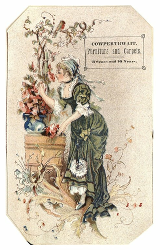 "Tradecard. Coperthwait &amp; Carpets. Brooklyn, NY. Recto." Printed material, 3.25 x 5.5 in (8.1 x 14 cm). Brooklyn Museum, CHART_2012 (HF5841_C59_v1_p43_tradecard04_recto.jpg)