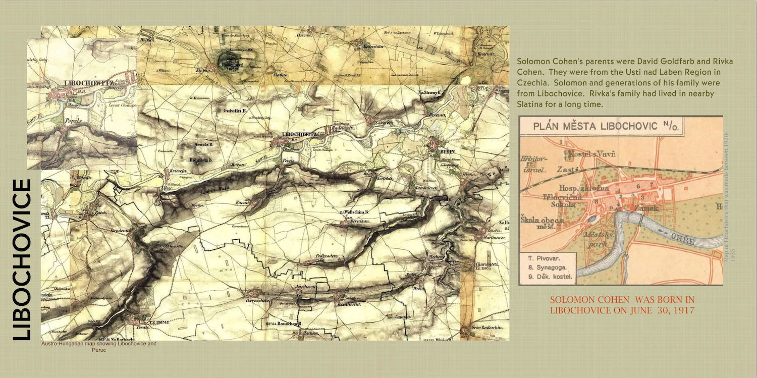 1860s map of Libochovice &amp; Peruc and 1920 map of Libochovice