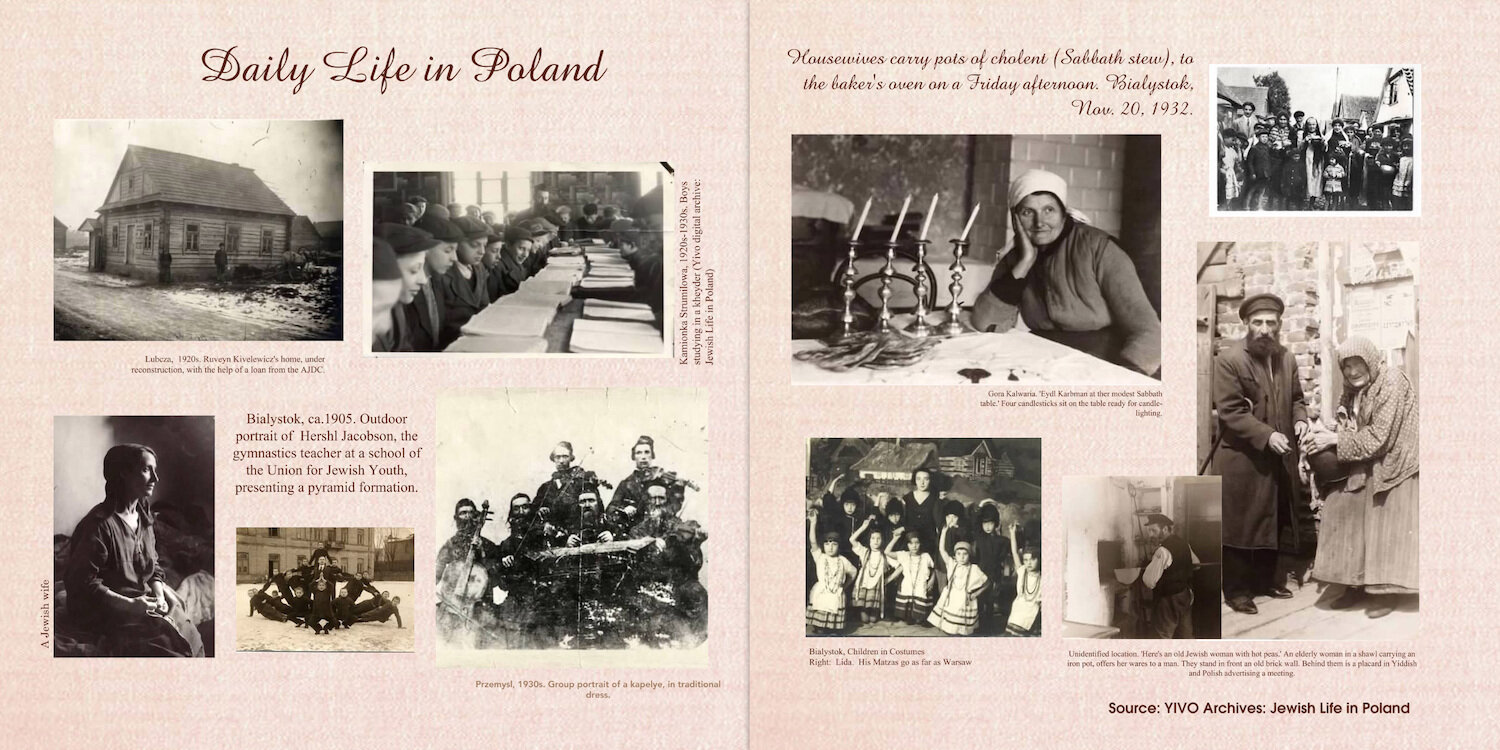 Jewish life in Poland from a woman's Family Tree Book